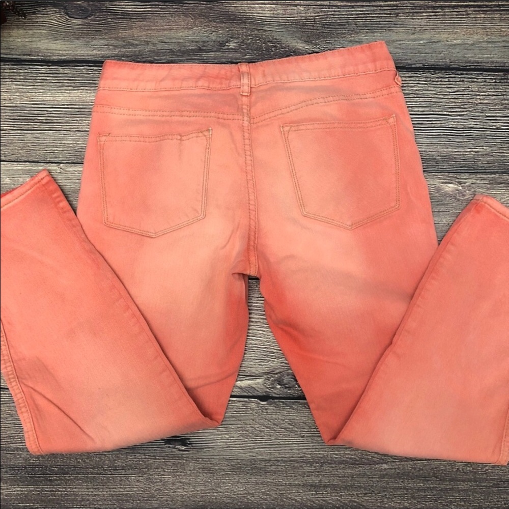 Free People Faded Cropped Skinny Jean red sz 30 - Picture 4 of 8